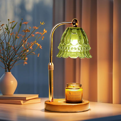 Fragrance Candle Warmer Lamp with 2 Bulbs Electric Candle Warmer with Timer & Dimmer for Home Decor