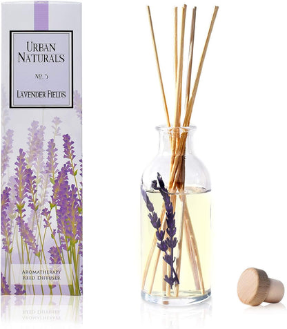 Urban Naturals Smoked Vanilla Reed Diffuser Set with Vanilla Bean, Sandalwood & Leather | Made in the USA - Colors B