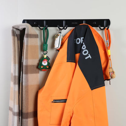 SOLVEX Coat Rack Wall Mount,2 Pack Coat Hooks Wall Mount, Hat Rack Key Holder Bag Hanger for Wall,Wall Hooks for Hanging,Purse Hanger Towel Hooks for Bathroom SP-60302-N