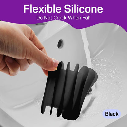 2 Pcs Self Draining Silicone Soap Holder - Waterfall Design Soap Dishes for Bathroom, Keeps Soap Bars Dry & Clean,White