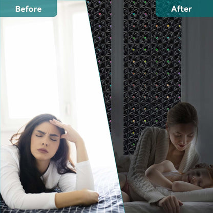 Windimiley 3D Diamond Frosted Window Privacy Film, Static Cling No-Glue Removable Vinyl, UV Blocking Heat Control for Bathroom Bedroom Door, 17.5 x 78.7 inch