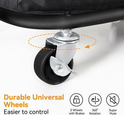 WOWLIVE Laundry Hamper with Wheels 260L Rolling Laundry Basket 3 Section Organizer Laundry Cart with Steel Frame and Removable Bags Large Dirty Clothes Hamper Dorm Room Storage for Bedroom