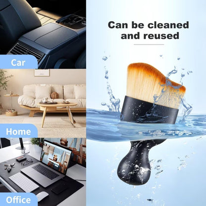 Car Interior and Exterior Soft bristles Detail dust Brush Interior dusting Brush Dashboard Cleaning Brush Home Office dusting Tools+ Double-Sided Suede Cleaning Towel+ Cleaning Cream