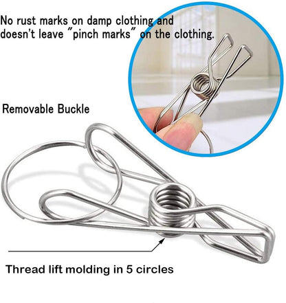 CenYouful Stainless Steel Round Hanging Drying Rack with 20 Clips for Drying Socks, Baby Clothes, Bras, Towel, Underwear, Hat, Scarf, Pants, Gloves