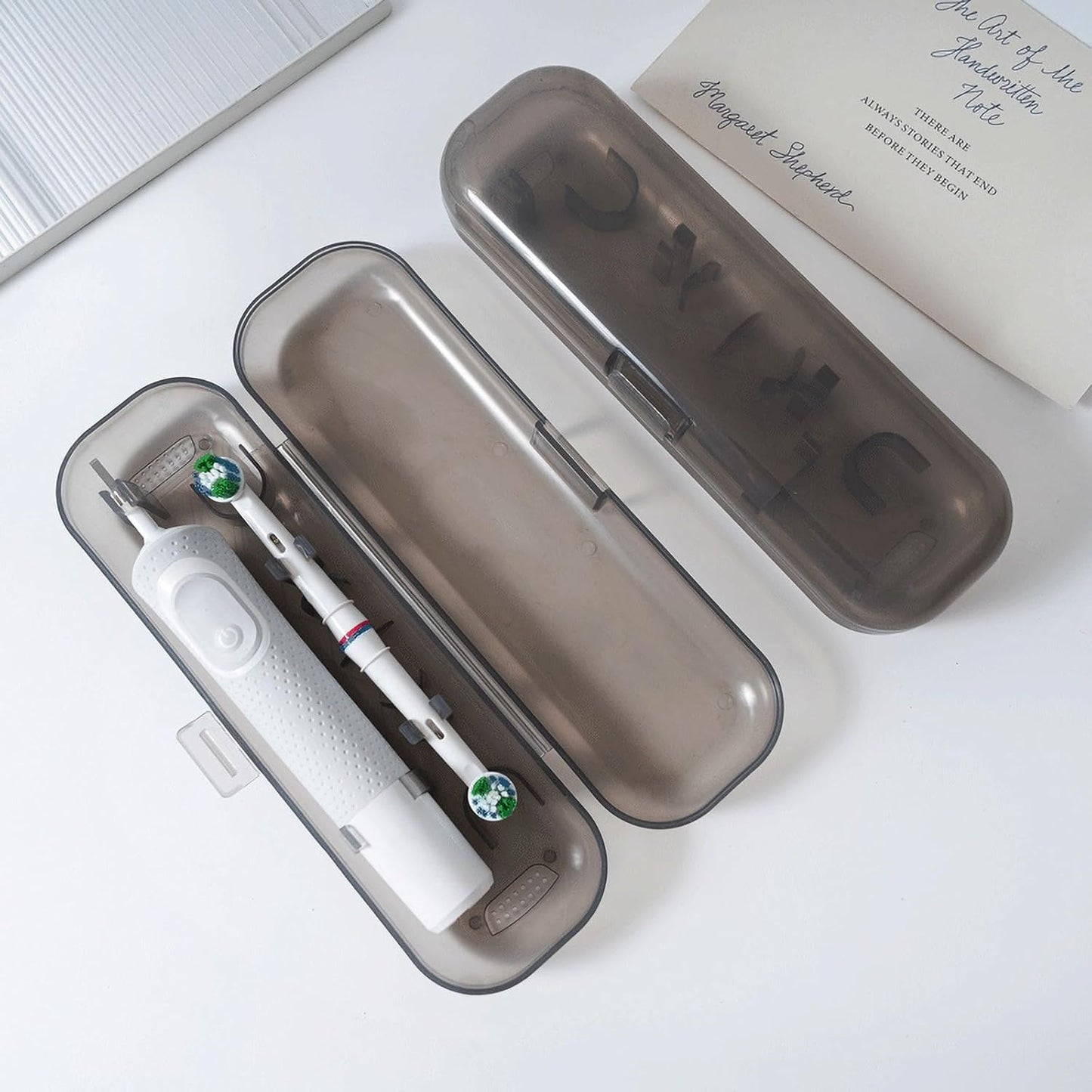 Newly upgraded toothbrush travel case, suitable for Oral-B/Oral-B Pro/Philips Sonicare/Aquasonic toothbrush, travel electric toothbrush box(black)