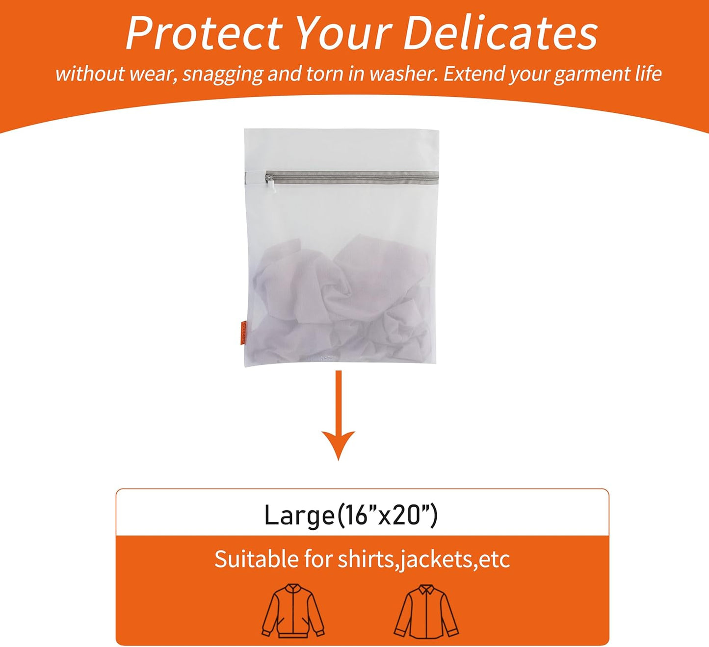 Polecasa Mesh Laundry Bags 3 Pack (Large, Medium, Small) | Durable Zipper, For Delicates, Lingerie, Bras, Underwear, Protect Garments in Washing Machine