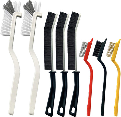 Crevice Cleaning Brush Set, Hard Bristle Small Scrub Brushes, Deep Cleaning Supplies for Kitchen, Bathroom, Grout, Bottle, Corners & Tight Spaces, 8Pcs