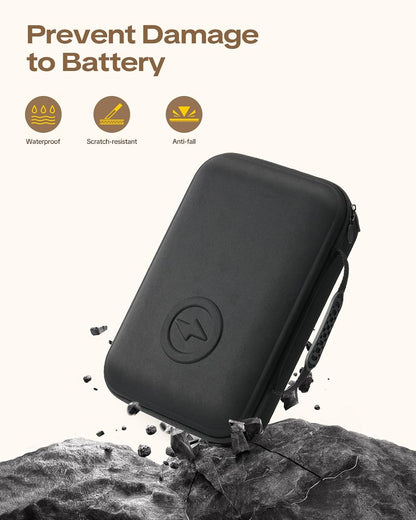 Battery Organizer Storage Case Box with Emergency Power Bank - Convert 4 AA Batteries to Phone Charger with Tester BT-168 PRO for AA AAA C D 9V CR2032 3V, Safe Battery Holder Holds 200+ Batteries