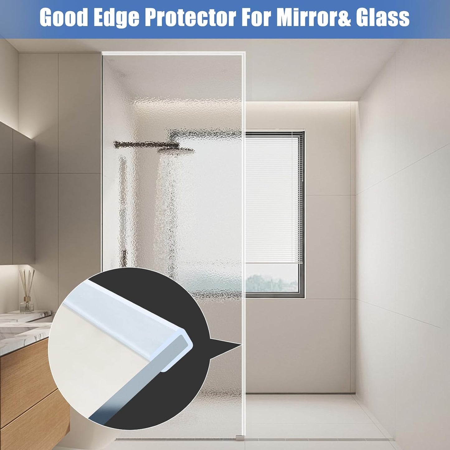 Slimline Cabinet Door Edge Protector, 3/4" Self Adhesive Peel and Stick Rubber Edge Guards, Flexible U Shaped Strips for Kitchen & Garbage Drawer Fronts, Edge Trims for Desks and Shelfves, Black, 10Ft