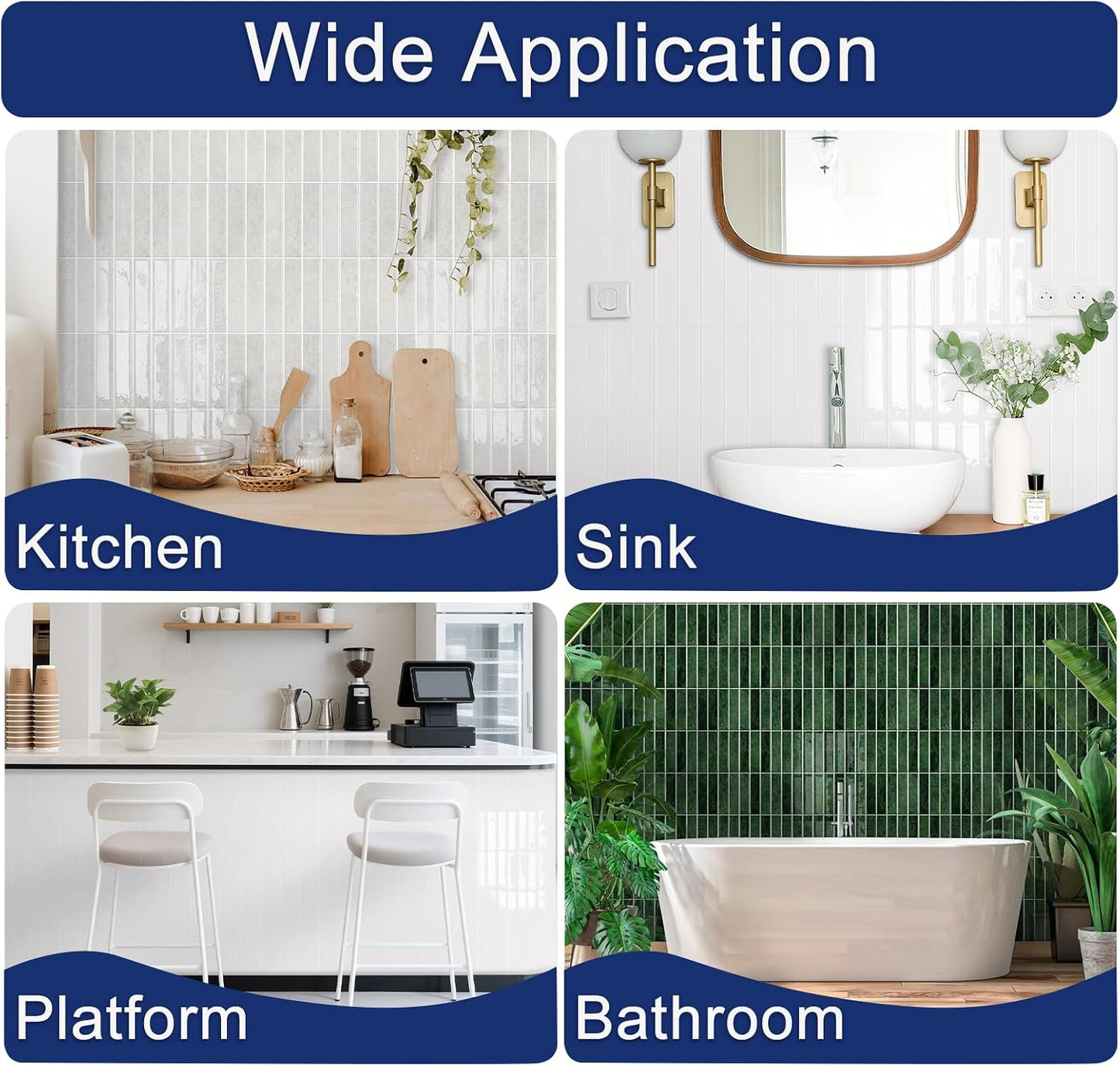 MORCART Peel and Stick Backsplash, 10 Sheets of 11.8"x11.8" - 3D Adhesive Waterproof Wall Tiles for Kitchen, Bathroom, Living Room, Subway Tiles, Gray-Apricot