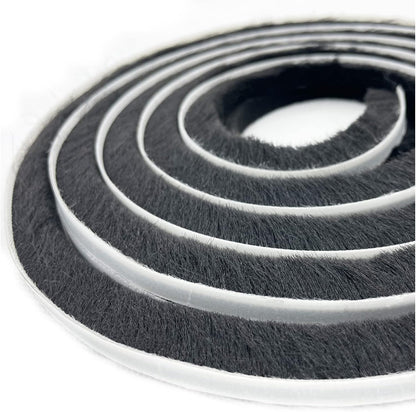 Self-Adhesive Pile Weather Stripping Seal for Sliding Windows and Door Frames, 16.5ft x 11/32 inch, Grey
