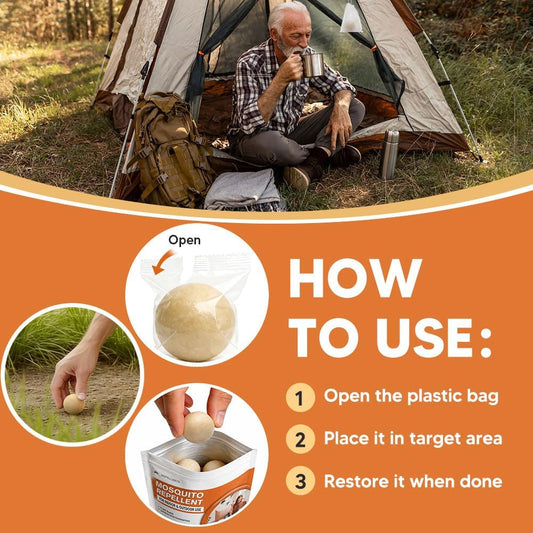 SCFKAOF Mosquito Repellent Outdoor Patio, Mosquito Deterrent for Yard, Indoor Mosquito Repellent Balls, Mosquito Repeller for Patio, Keep Mosquito Away, Covers 120 Sq. Ft, 60 Days Protection-12 Packs