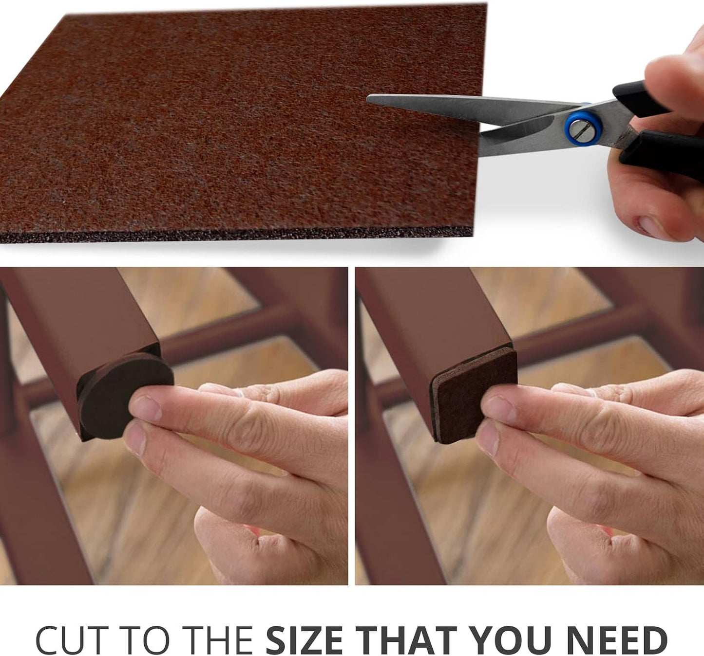 Felt Furniture Pads X-PROTECTOR - 10 Pack Premium 8”x6” Heavy Duty 1/5” Felt Sheets! Cut Furniture Felt Pads for Furniture Feet You Need – Best Furniture Pads for Hardwood Floors! Brown