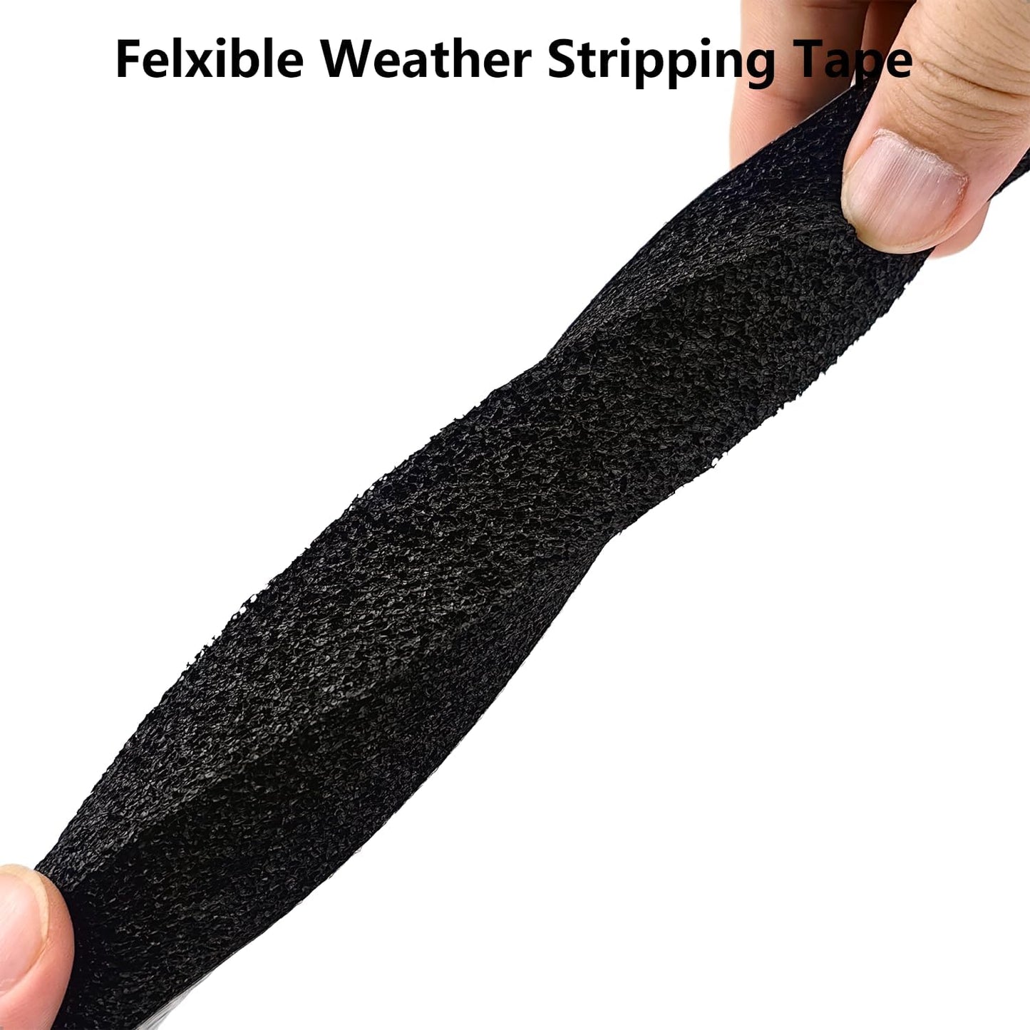 Weather Stripping Door Seal Strip, 1 in x 1 in, AC Insulation Tape, Strong Adhesive, High Reslilience, Weatherproof, Reduce Noise, Gap Filler, Foam Insulation Tape for Doors and Windows