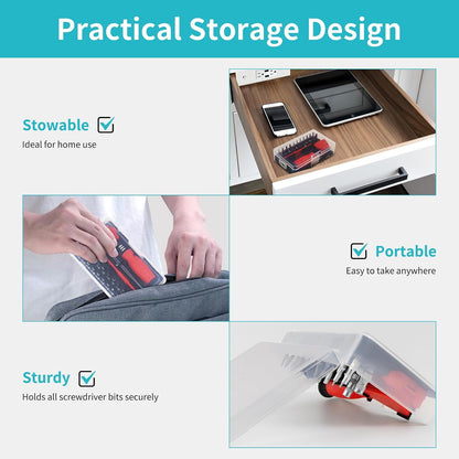 SHOWPIN Precision Computer Screwdriver Kit: 122PCS Laptop Screwdriver Sets | 101 Magnetic Drill Bits, Computer Accessories, Electronics Tool Kit Compatible for Tablet, PC, iPhone, PS4 Repair