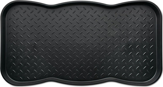 Boot-Tray Mat with Lip Waterproof Shoe Mat Tray for Entryway Indoor Outdoor Multi Use Catch All Trays Entryway Shoe Storage 14.25x28 Inches
