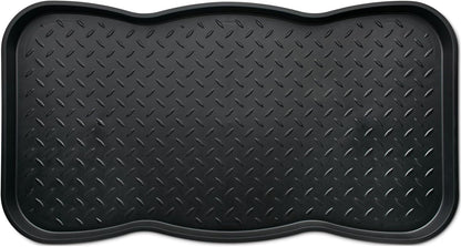 14.25" x28" Multi-Purpose Boot Tray – Waterproof Shoe & Pet Feeding Spill Tray, Litter Box & Pee Pad Holder, Painting & Planting Mat, 1.2" Raised Edge Floor Protection