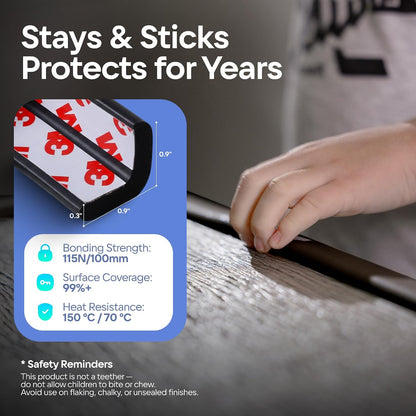 Premium 12ft Edge Protector for Baby, Odorless Foam Cushion with Strong Adhesive Tape, Non-Toxic to Baby Proof Corners and Edges, Wall Corner Protector & Desk Edge Cushion White