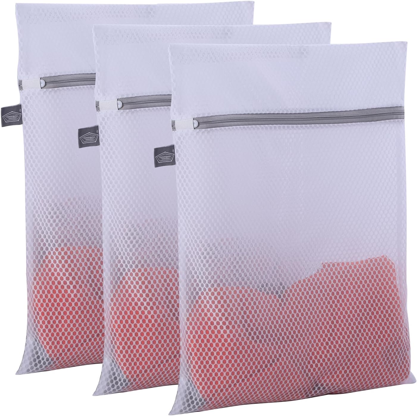 Kimmama Laundry Mesh Wash Bags, Garment Bag for Washing Machine, 2XXL | Honeycomb Laundey Bags for Sheet, Throw Blanket, Curtain, Cushion Cover, Comforter, Tumble Dryer Safe, Extra Large