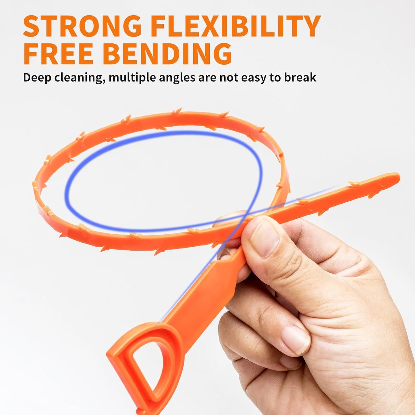 Drain Snake Drain Clog Remover Tool 4 Pack 20 Inch Flexible Hair Removal for Sink Shower Tub and Toilet with Grip Handle Easy Use Kitchen Bathroom Pipe Cleaner- AsonTao
