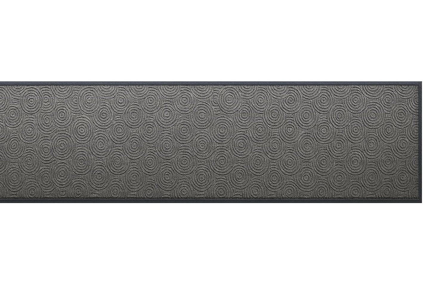 Guardian WGS020304 2' x 3' Indoor/Outdoor Wiper Scraper Floor Mat, Water Guard Spiral Pattern, Rubber Reinforced Ridges Withstand High Traffic, Charcoal