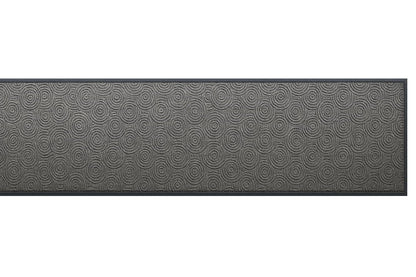 Guardian WGS020304 2' x 3' Indoor/Outdoor Wiper Scraper Floor Mat, Water Guard Spiral Pattern, Rubber Reinforced Ridges Withstand High Traffic, Charcoal