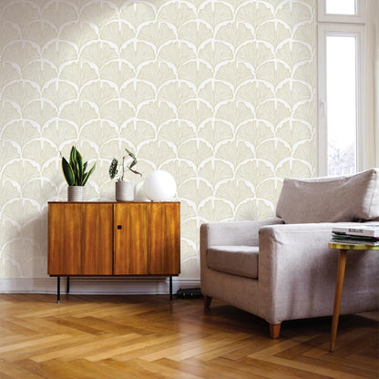 Tempaper x Novogratz Waverly Blue Feather Palm Removable Peel and Stick Wallpaper, 20.5 in X 16.5 ft, Made in The USA