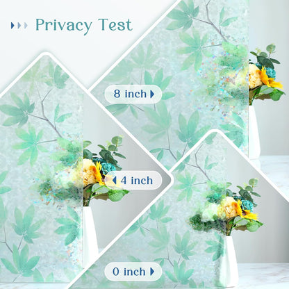 Haton Window Privacy Film Frosted Glass Film for Door Bathroom Shower, Peel & Stick, Day & Night, Papel para Ventanas Privacidad, Covering Sticker Removable Decorative Translucent Pure 17.5" x 78.7"