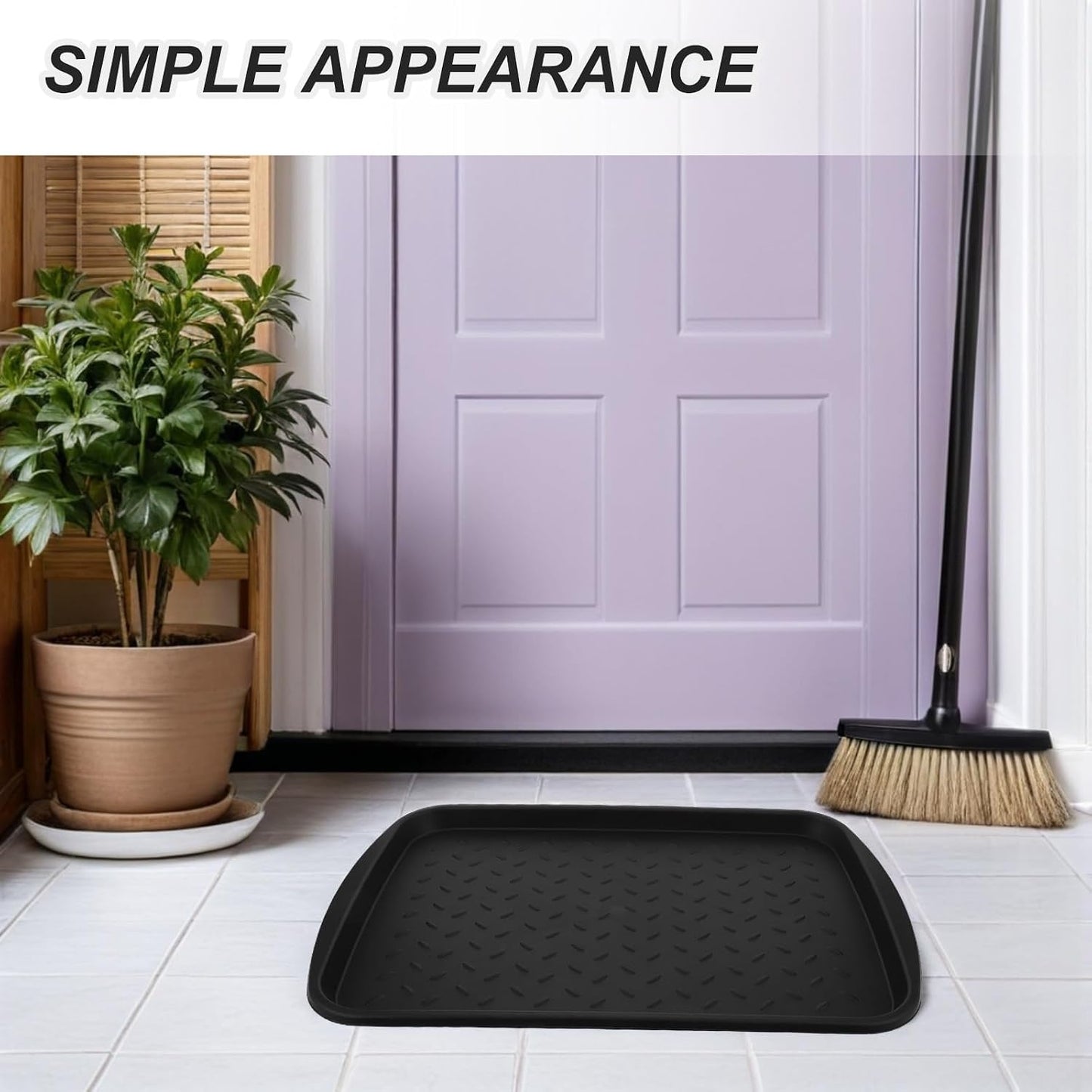 Boot Tray for Entryway - Waterproof Shoe Mat with Raised Edge - 20.5"x15" Heavy Duty Multi-Purpose Utility Tray for Floor Protection Indoor and Outdoor Garden Pets