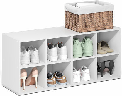 Furinno FANO Shoe Rack, 24-Inch Width 2-Tier Shoe Organizer, Stackable Shoes Storage, 11.7 x 24.2 x 11.7, for Closet Entryway, Office, Garage, Amber Pine