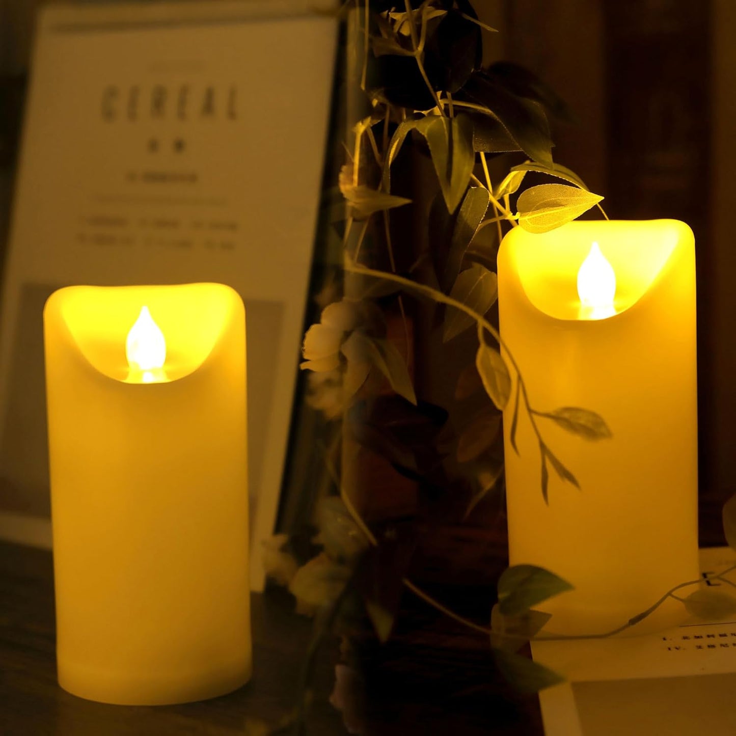 CANDLE CHOICE Waterproof Outdoor Battery Operated Flameless Candles with Remote Timer Plastic Flickering Fake Electric LED Pillars for Lantern Garden Wedding Christmas Decorations 3x4 Inches 3 PCS