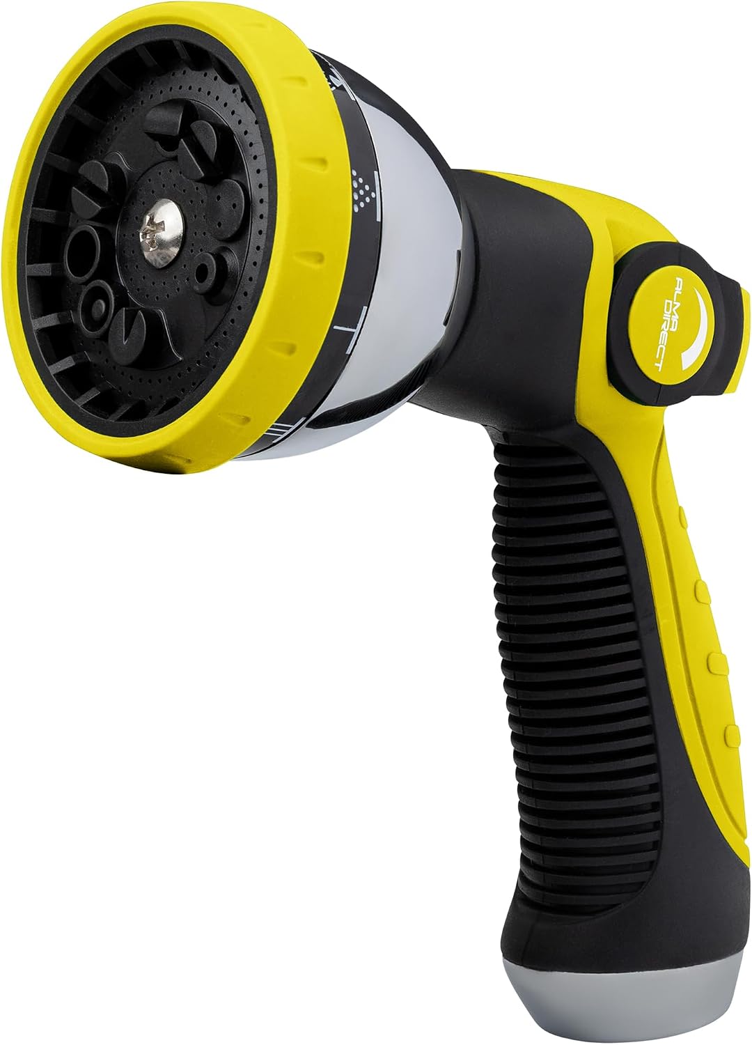 ALMA Garden Hose Nozzle Sprayer with Thumb Control On Off Valve - 10 Spray Pattern Garden Hose Sprayer Nozzle - Perfect Water Hose Nozzle for Outdoor