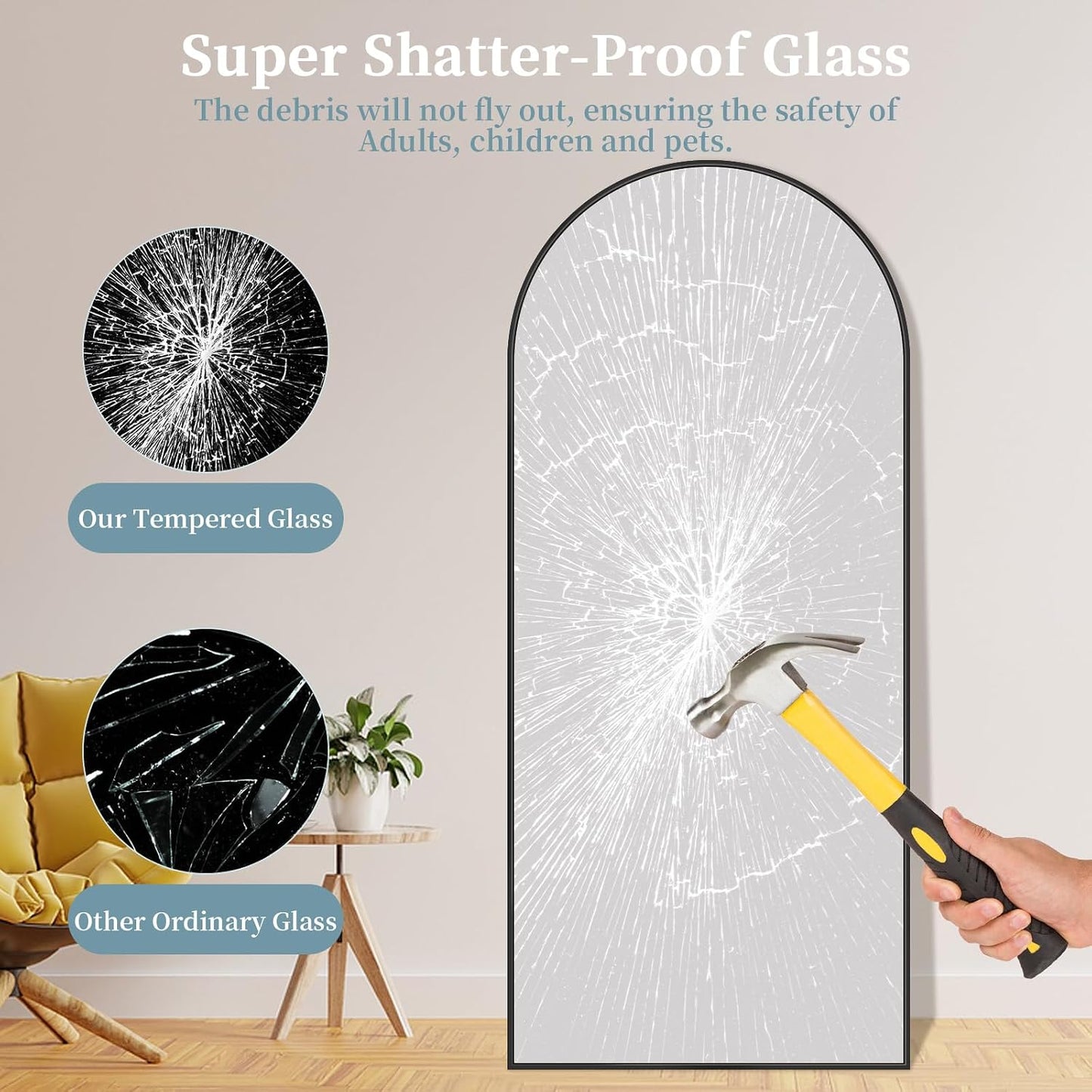 Full Length Mirror with Stand, 71"x28" Arched Full Body Large Stand Up Aluminum Frame Floor Standing Mirror, Freestanding Hanging Leaning Mounted for Bedroom Living Room Entryway Gold