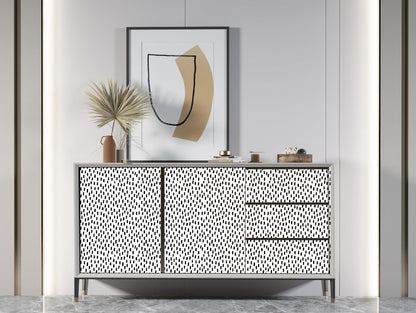 HAOKHOME Peel and Stick Wallpaper Boho Modern Dots Wall Paper Removable for Bathroom Caramel/White Contact Paper 17.3in x 9.8ft