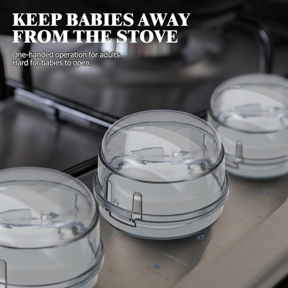 PATKAW 4pcs Stove Knob Covers Child Safety for Electric Stove Top Stove Baby Proof Safety Guards