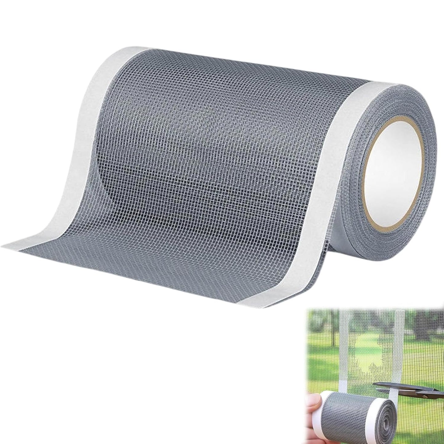 Strong Adhesive Screen Repair Tape, Window Screen Repair Kit, Fiberglass Mesh Screen Repairing Kits for Windows and Door, Self-Adhesive Patch For Doors Windows Household Mesh Repair (1, 2.76" x 1.97")