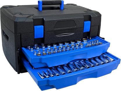 899PCS Tool Set, Household Tool Kit with Rolling Tool Box, Complete Tool Box Set Hand Tool Set with Tool Box, Mechanic Tool Set Rolling Tool Set for Home/Auto Repair Tool Set (Black)