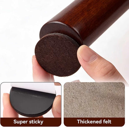 Felt Furniture Pads – 64 Round & 2 DIY Square Premium Felt Floor Protectors for Chair Legs, Best Protection for Hardwood Floors, Protects from Scratches & Noise, Brown & Beige Combo