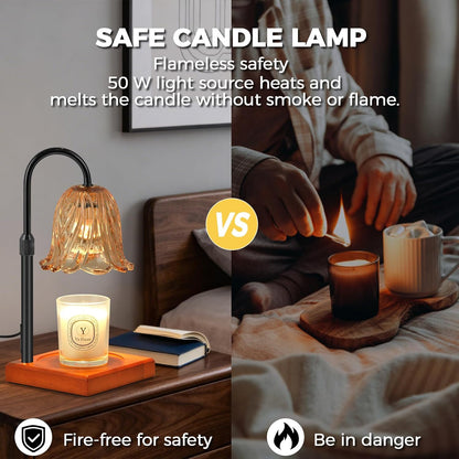 GODONLIF Candle Warmer Lamp with Timer Dimmable, Birthday Gifts for Women Mom, House Warming Gifts New Home Decor, Wax Melt Warmer for Jar Candles