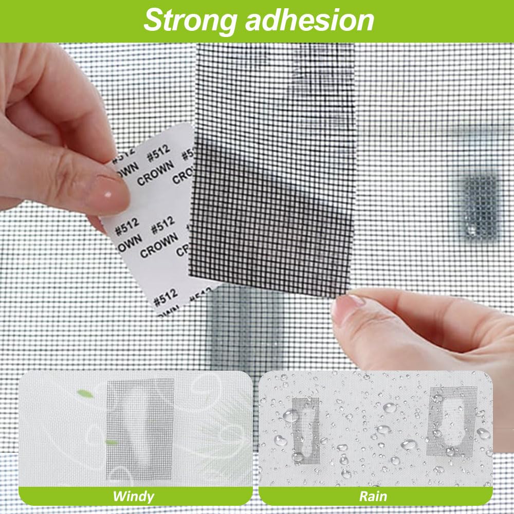 Screen Repair Tape,2in X 6.56 FT Window Screen Door Repair Kit,Screen Tape Mesh Repair,Strong Adhesive Fiberglass Mesh Patch Tape (Gray-1PC)