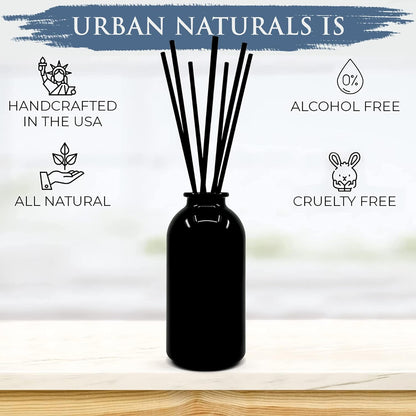 Urban Naturals Smoked Vanilla Reed Diffuser Set with Vanilla Bean, Sandalwood & Leather | Made in the USA - Colors B