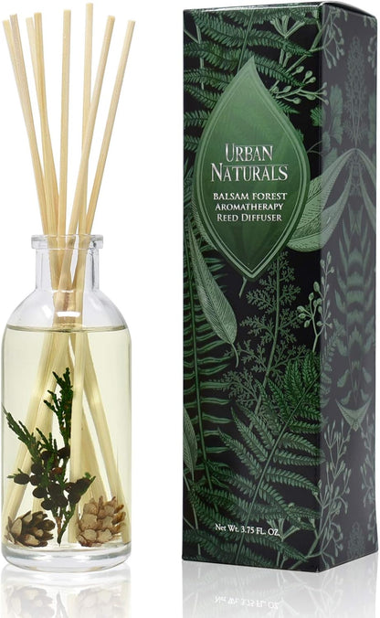 Urban Naturals Smoked Vanilla Reed Diffuser Set with Vanilla Bean, Sandalwood & Leather | Made in the USA - Colors A
