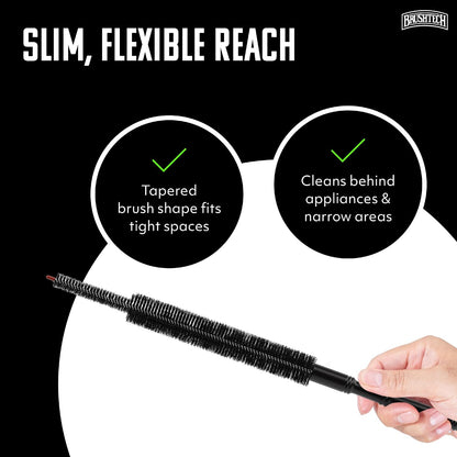 BRUSHTECH – Brushtech Refrigerator Coil Cleaning Brush - Black