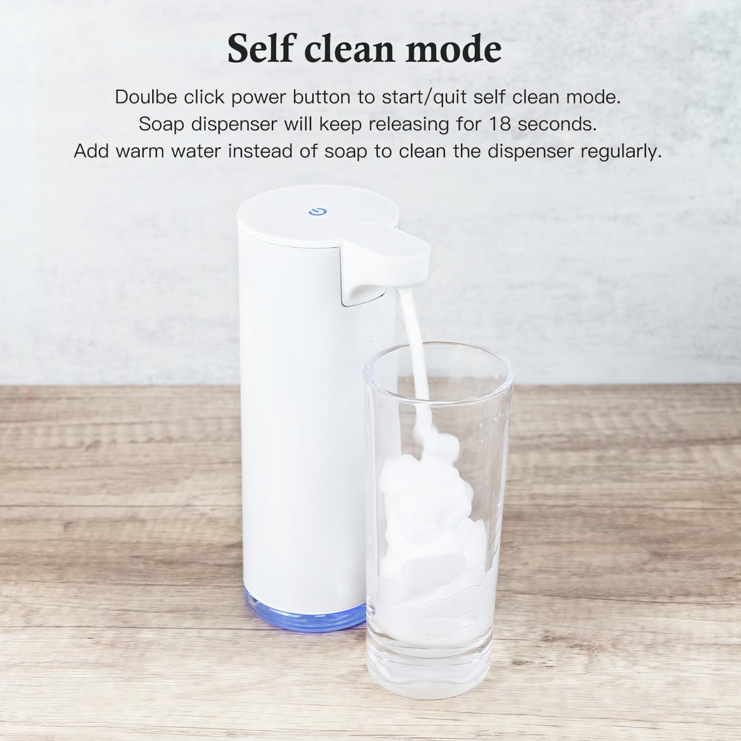 LAOPAO Automatic Soap Dispenser Foaming: Rechargeable Touchless Soap Dispenser Stainless Steel Foam Soap Dispenser for Bathroom Hand Soap Pump for Kitchen Xmas Gift, 9oz, White