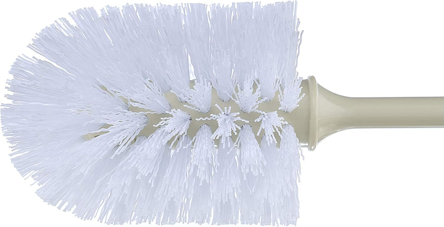 Superio Toilet Brush, Toilet Bowl Cleaning System with Scrubbing Wand, Under Rim Lip Brush for Bathroom