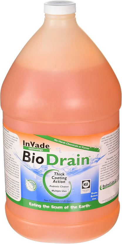 Rockwell InVade Bio Drain Gel Drain Cleaner - 1 Case (4 Gallons)
