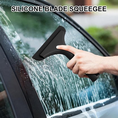SetSail Shower Squeegee for Glass Doors, Small Squeegee for Shower Glass Door Mini Silicone Squeegee for Window, Door, Bathroom, Mirror, Car Window