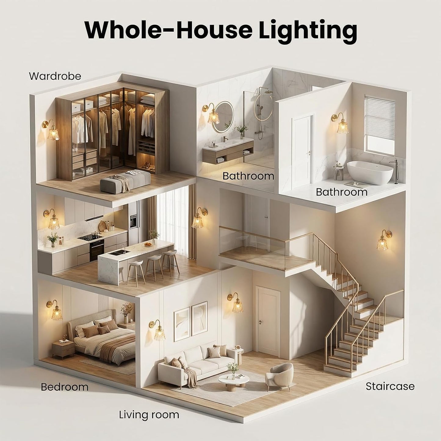 YUNICE Rechargeable Wall Sconces Set of 2 Battery Operated Wall Sconce with Remote Control Dimmable Cordless Wall Lamp with Amber Glass Lampshade Antique Brass Wall Lights for Bedroom Living Room