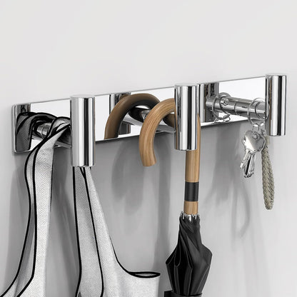 VAEHOLD Black Hat and Coat Wall Mount Rack - 3 Hooks for Robes, Bags, Keys, and Towels - Bathroom Towel Hanger Organizer (1 Pack)