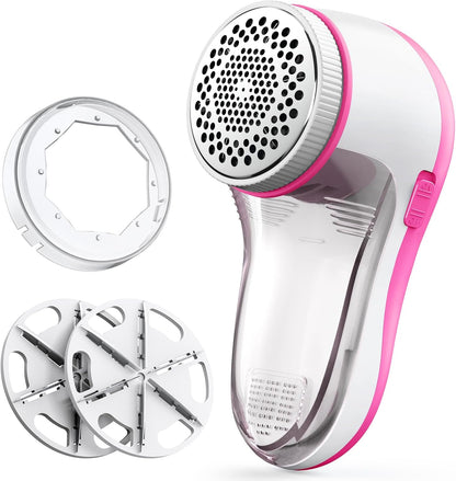 POPCHOSE Fabric Shaver, Lint Shaver for Clothing, Electric Lint Remover with 6-Leaf Blades, Sweater Defuzzer, Clothes Shaver for Couch, Furniture, Blanket, Remove Pilling, USB Rechargeable
